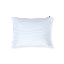 Poszewka na poduszkę-pościel-Pasiasta z bawełnianego satynu, niebiesko-biała-12610004-Lexington