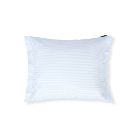 Poszewka na poduszkę-pościel-Pasiasta z bawełnianego satynu, niebiesko-biała-12610004-Lexington