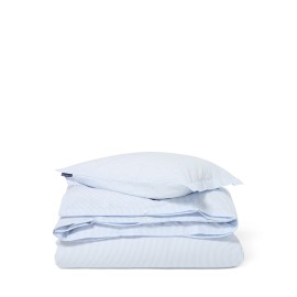 Pościel-Komplet-pościel-Paskowane bawełniane sateenowe, niebiesko-białe-12610005-Lexington