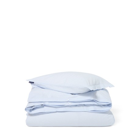Pościel-Komplet-pościel-Paskowane bawełniane sateenowe, niebiesko-białe-12610005-Lexington
