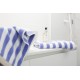 Ręcznik w paski blokowe, błękitne niebo/biały/promień księżyca-10002902-Lexington