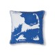 Poszewka dekoracyjna Na Poduszkę-z nadrukiem na mapie, niebiesko-biała-50X50-12624110-Lexington