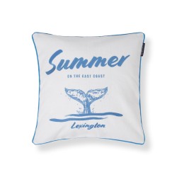 Poszewka dekoracyjna Na Poduszkę-Summer Whale, biało-niebieska50X50-12624113-Lexington