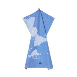 Ręcznik kuchenny-Cape cod org bawełniana z żakardu, niebiesko-biały-12623009-Lexington