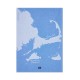 Ręcznik kuchenny-Cape cod org bawełniana z żakardu, niebiesko-biały-12623009-Lexington