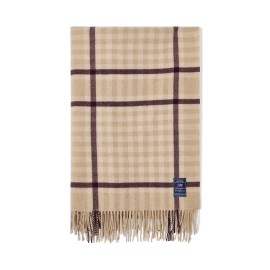 Checked Recycled Wool Throw