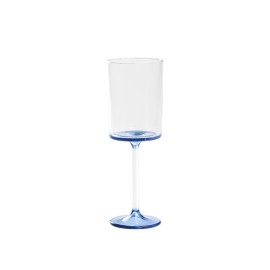 DISCOBOLO WHITE WINE GLASS CLEAR / LIGHT BLUE 4 sztuki